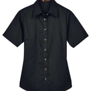Harriton - Women's Easy Blend™ Short Sleeve Twill Dress Shirt with Stain-Release - M500SW