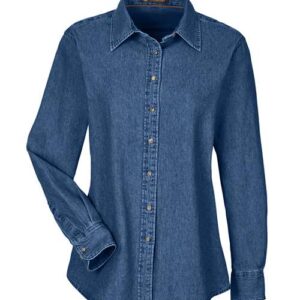 Harriton - Women's Long Sleeve Denim Shirt - M550W