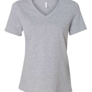 BELLA + CANVAS - Women's Relaxed Heather CVC V-Neck Tee - 6405CVC
