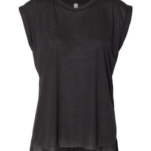 BELLA + CANVAS - Women’s Flowy Rolled Cuffs Muscle Tee - 8804