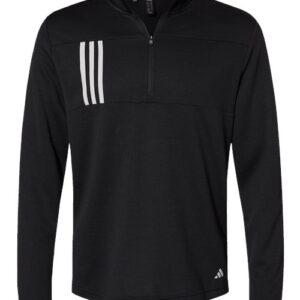 Adidas - 3-Stripes Double Knit Quarter-Zip Pullover - A482
