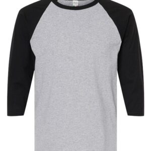 M&O - Raglan Three-Quarter Sleeve Baseball T-Shirt - 5540